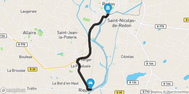 Itinéraire vers Redon