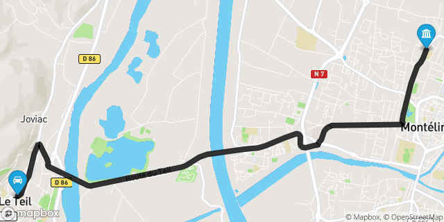Itinéraire vers Montélimar