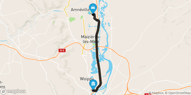 Itinéraire vers Metz