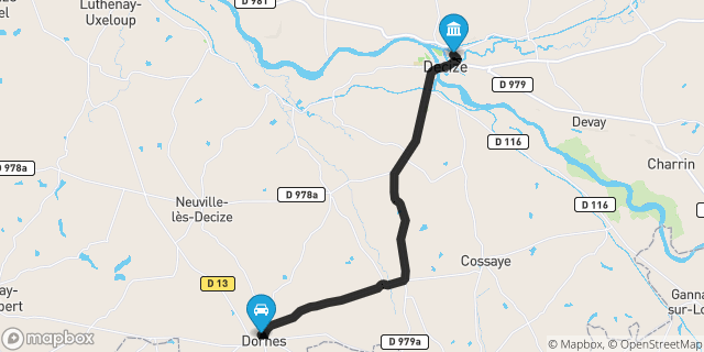 Itinéraire vers Decize
