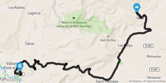 Itinéraire vers Vallon-Pont-d'Arc