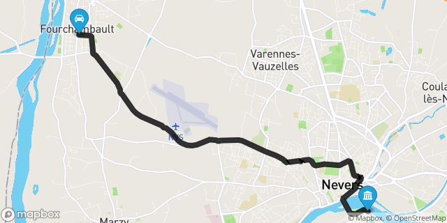 Itinéraire vers Nevers