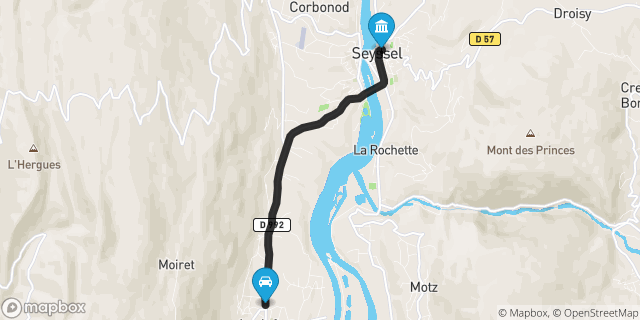Itinéraire vers Seyssel