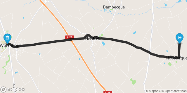 Itinéraire vers Wormhout