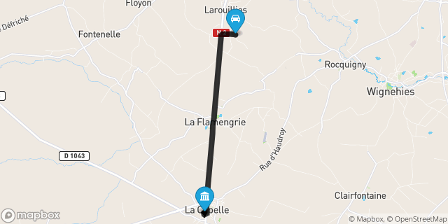 Itinéraire vers La Capelle