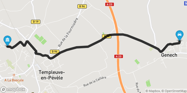 Itinéraire vers Templeuve