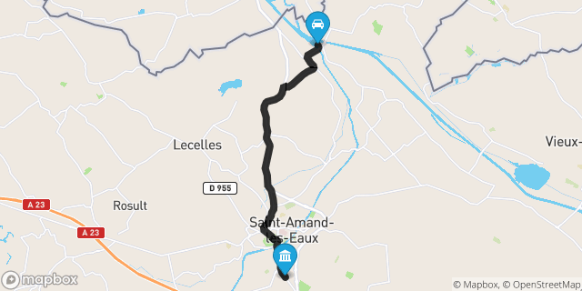 Itinéraire vers Saint-Amand-les-Eaux