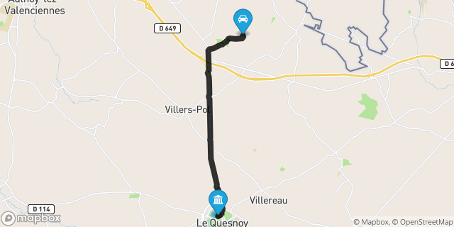 Itinéraire vers Le Quesnoy
