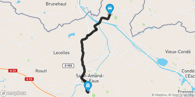 Itinéraire vers Saint-Amand-les-Eaux