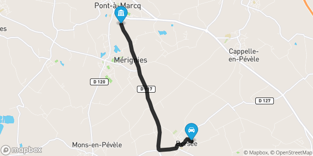 Itinéraire vers Pont-à-Marcq