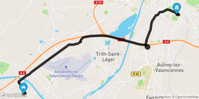 Itinéraire vers Valenciennes