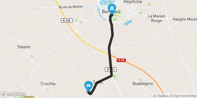 Itinéraire vers Bergues