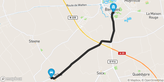Itinéraire vers Bergues