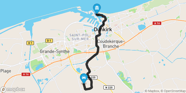 Itinéraire vers Dunkerque