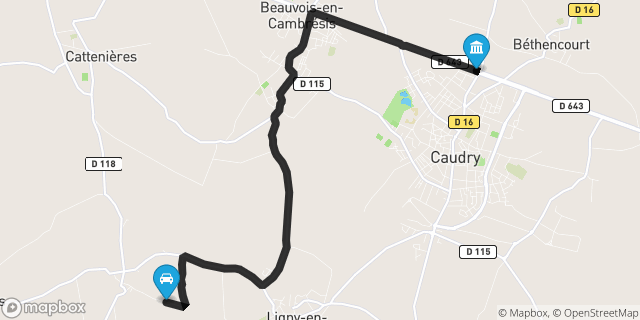Itinéraire vers Caudry