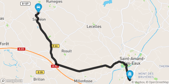 Itinéraire vers Saint-Amand-les-Eaux