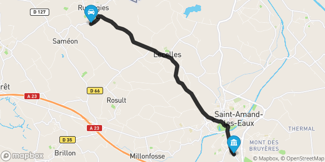 Itinéraire vers Saint-Amand-les-Eaux
