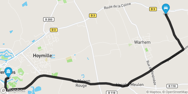 Itinéraire vers Bergues