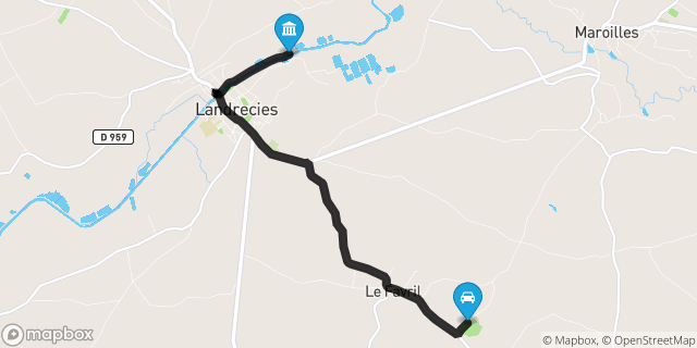 Itinéraire vers Landrecies