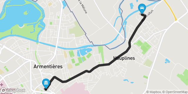 Itinéraire vers Armentières
