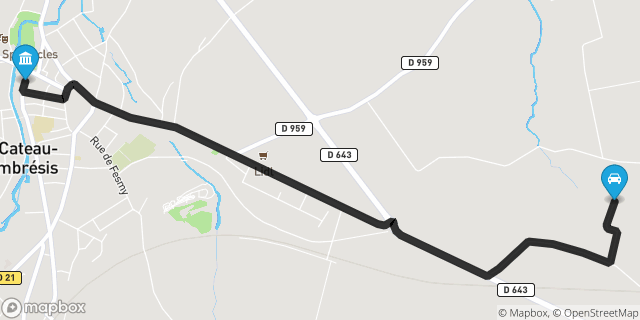 Itinéraire vers Le Cateau-Cambrésis