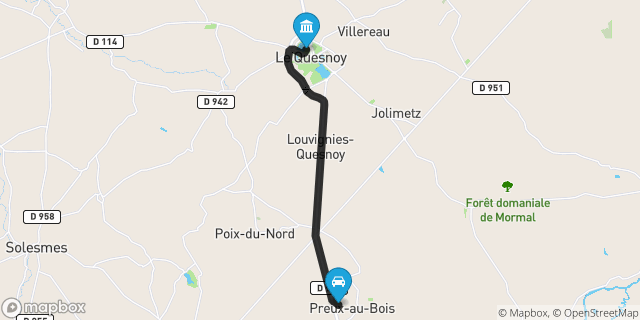 Itinéraire vers Le Quesnoy