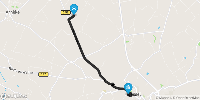 Itinéraire vers Cassel
