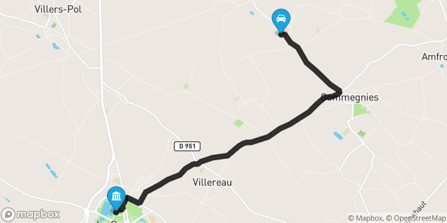 Itinéraire vers Le Quesnoy