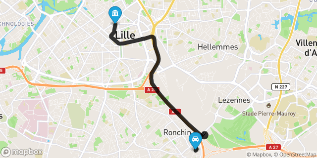Itinéraire vers Lille