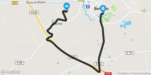 Itinéraire vers Bergues
