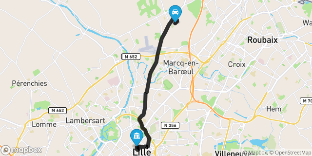 Itinéraire vers Lille