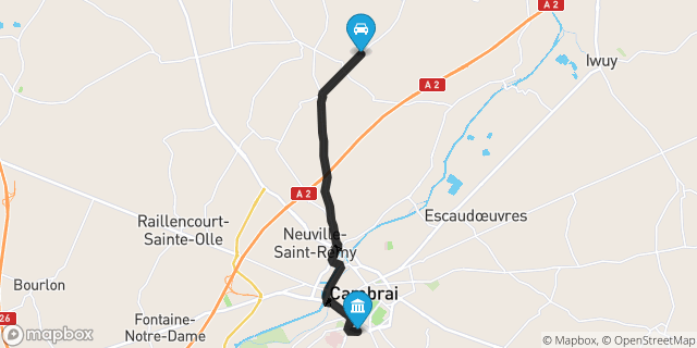 Itinéraire vers Cambrai