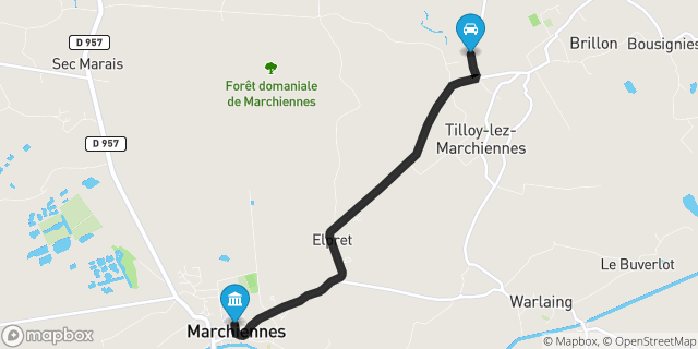 Itinéraire vers Marchiennes