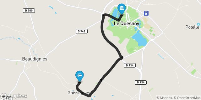 Itinéraire vers Le Quesnoy