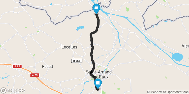 Itinéraire vers Saint-Amand-les-Eaux