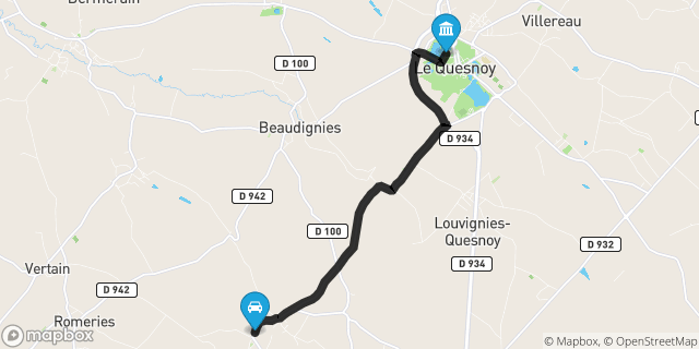 Itinéraire vers Le Quesnoy