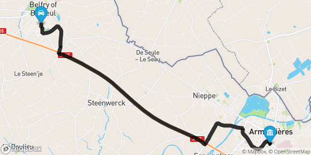 Itinéraire vers Armentières