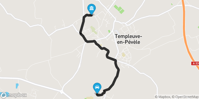 Itinéraire vers Templeuve