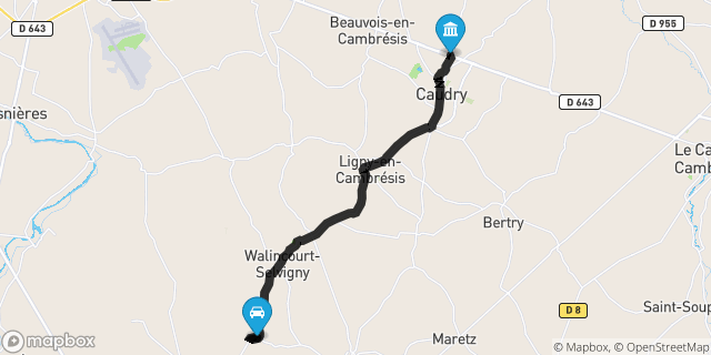 Itinéraire vers Caudry