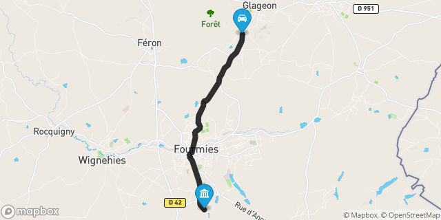 Itinéraire vers Fourmies