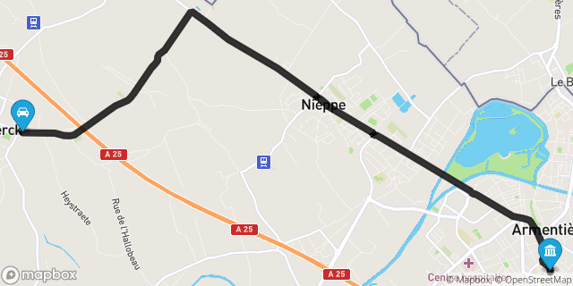 Itinéraire vers Armentières