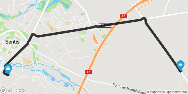 Itinéraire vers Senlis