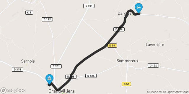 Itinéraire vers Grandvilliers