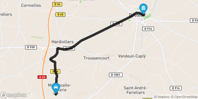 Itinéraire vers Breteuil
