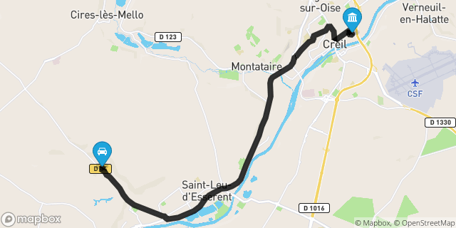 Itinéraire vers Creil