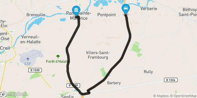 Itinéraire vers Pont-Sainte-Maxence
