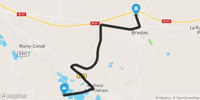 Itinéraire vers Bresles