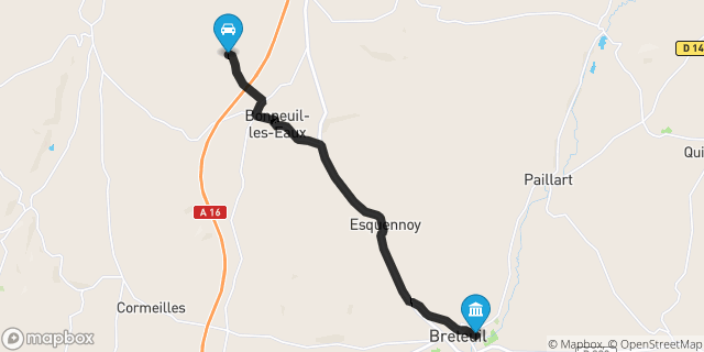 Itinéraire vers Breteuil