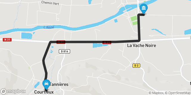 Itinéraire vers Vic-sur-Aisne