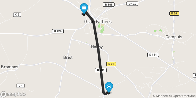 Itinéraire vers Grandvilliers